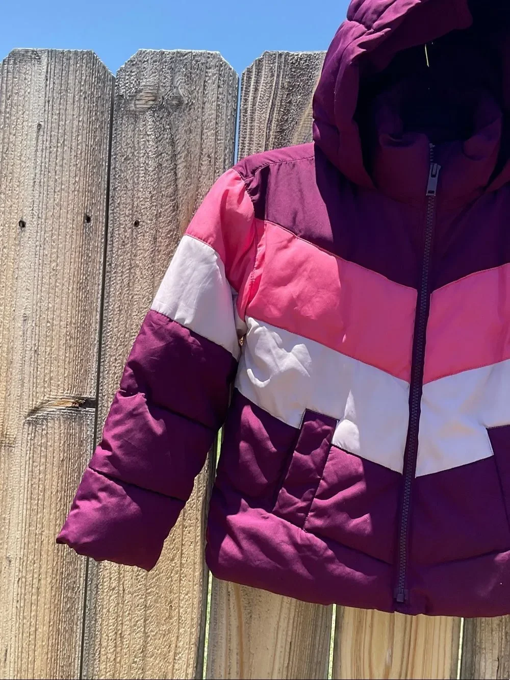 Take 50% OFF- Gap Kids Colorblock Hooded Puffer Jacket - Size-S
